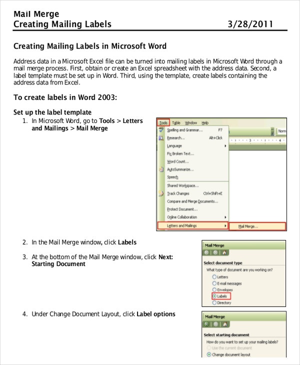 word for mac 2016 create mailing labels